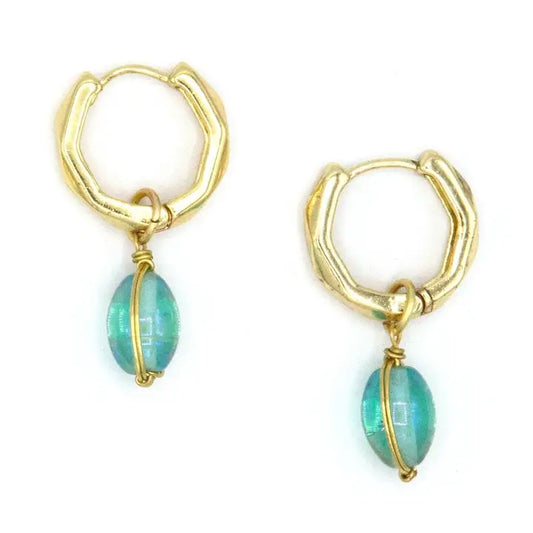 Faceted Pendant Hoops