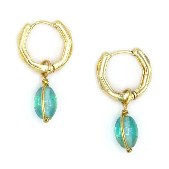 Faceted Pendant Hoops