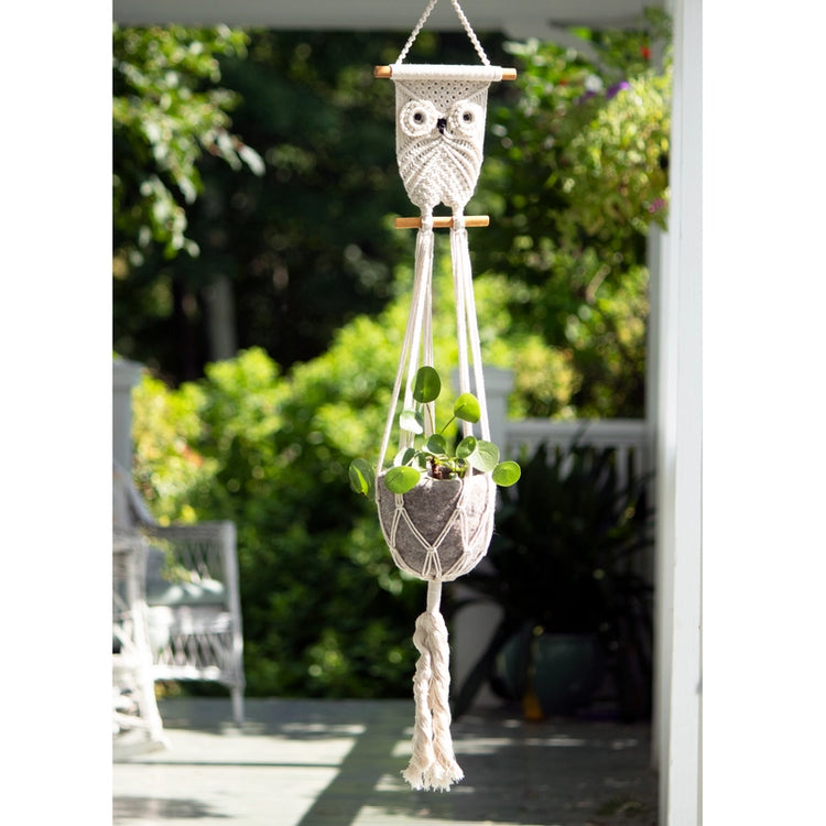 Macrame Owl Plant Hanger