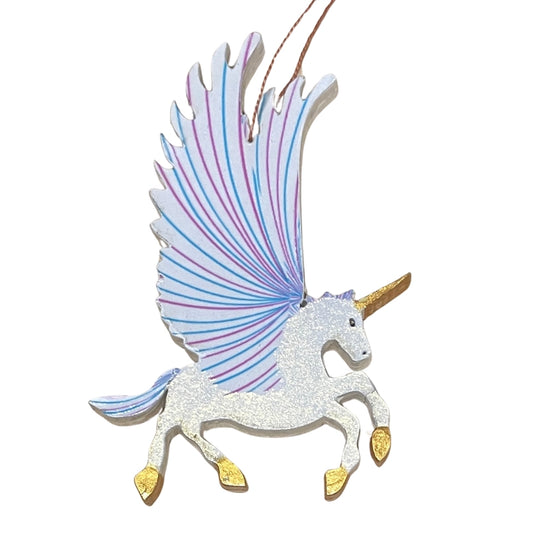 Unicorn Wooden Ornament