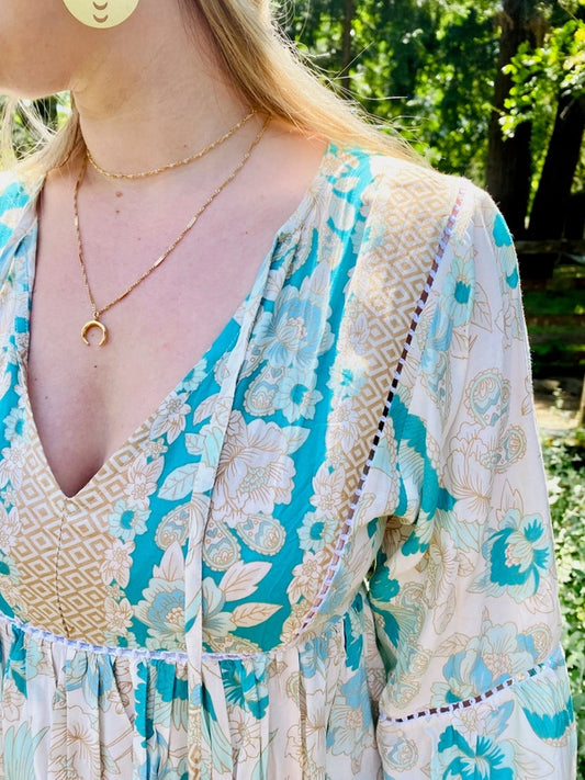 Crescent Moon Layering Necklace