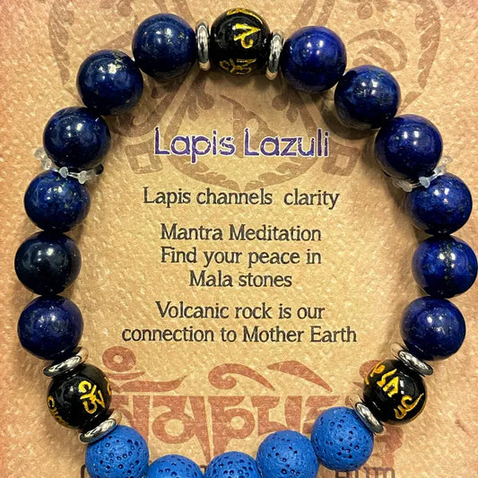 Mantra Mala Lapis Lazuli Bracelet