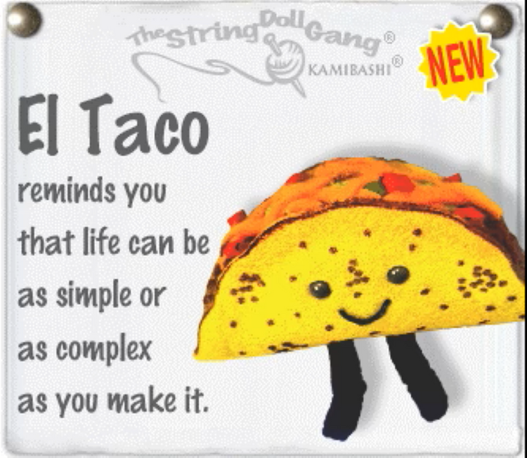 El Taco String Doll Keychain