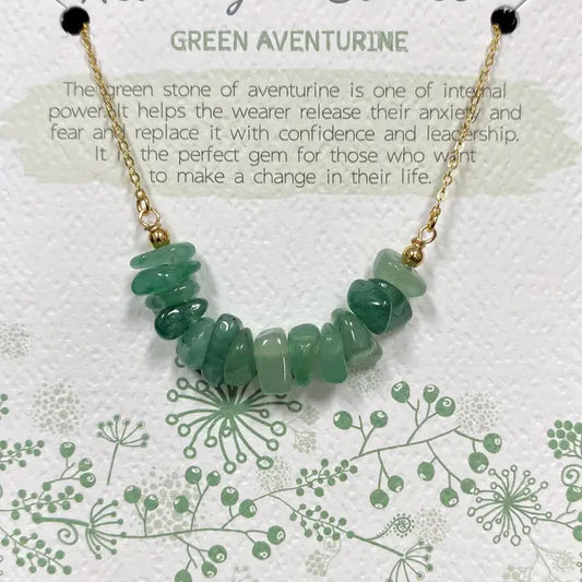 Uplifting Stones Green Aventurine Necklace