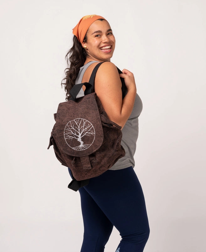 Peace Tree Slouchy Backpack