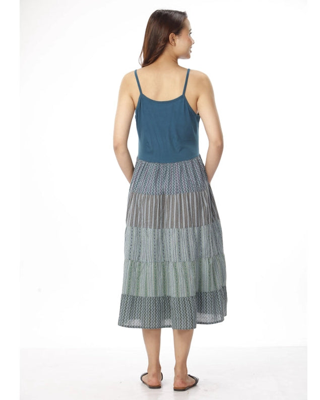 Cotton Patchwork Pocket Dress