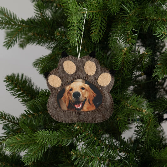 Paw Print Pet Picture Ornament