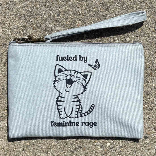 Cat Feminine Rage Zipper Pouch