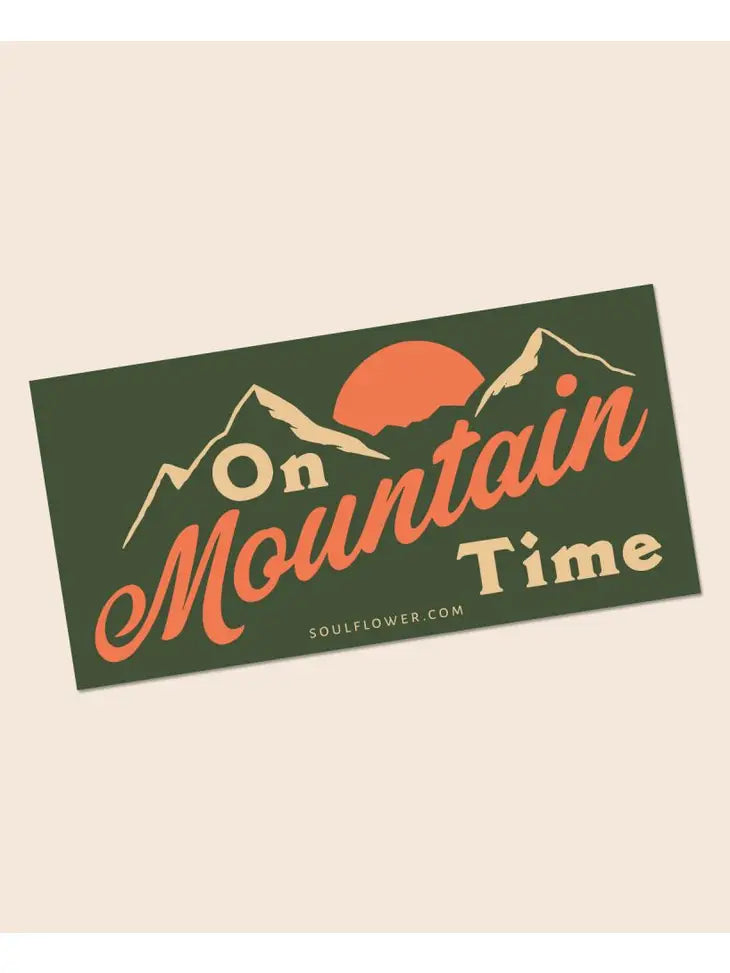On Mountain Time Sticker