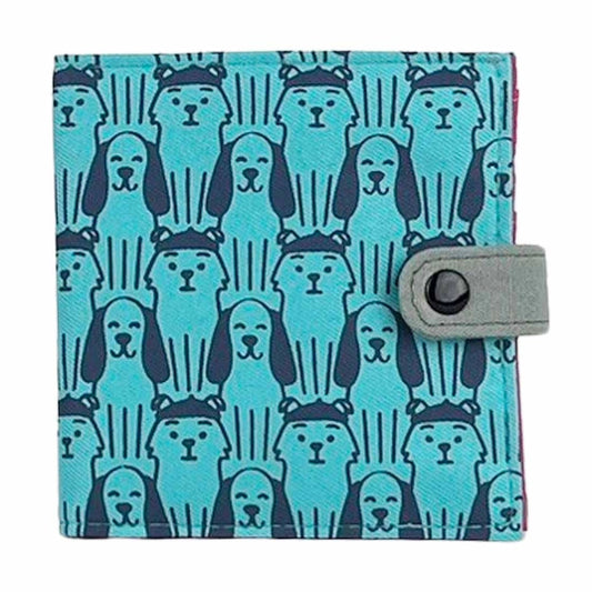 Durable Canvas Animal Block-Print Wallet