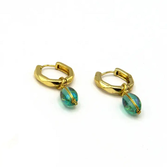 Faceted Pendant Hoops