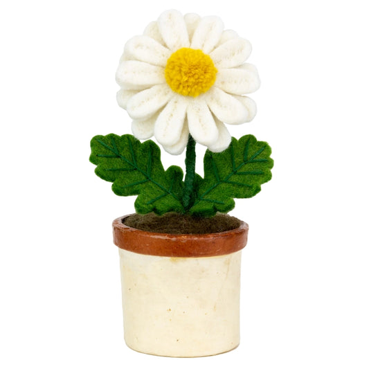 Felt Potted Daisy Plant