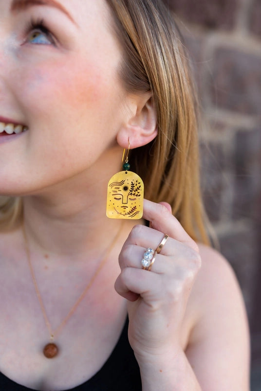 Jade Empowered Woman Earrings