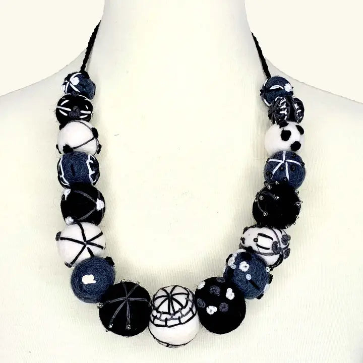 Felted Ball Necklace