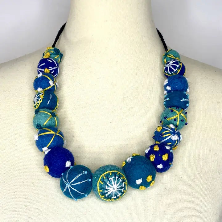 Felted Ball Necklace