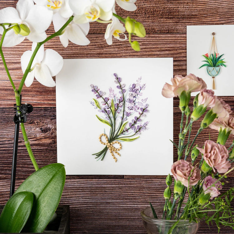 Lavender Bunch Quilling Card