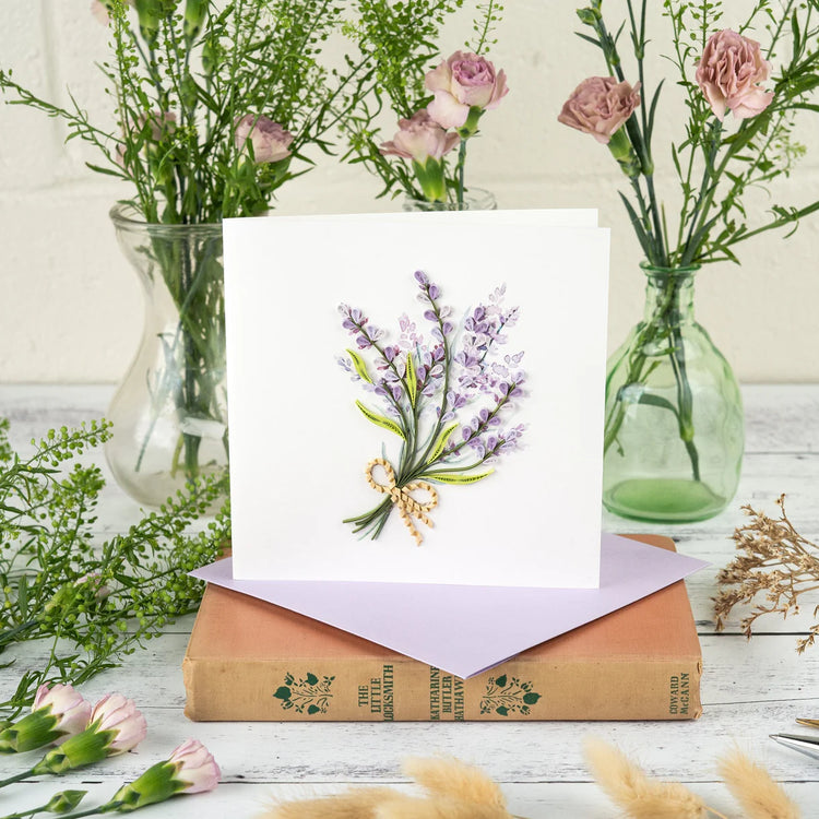 Lavender Bunch Quilling Card
