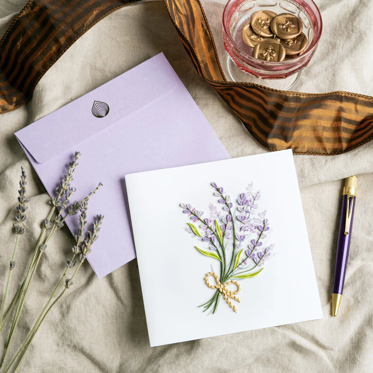 Lavender Bunch Quilling Card