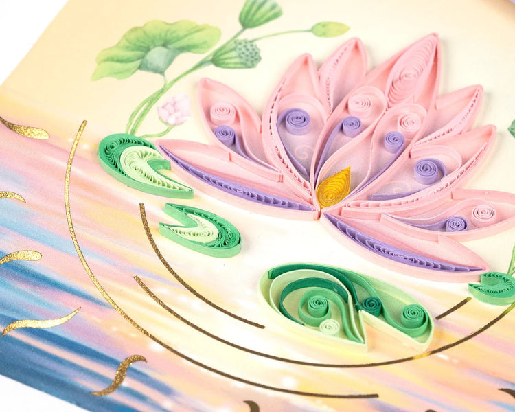 Lotus Flower Quilling Card