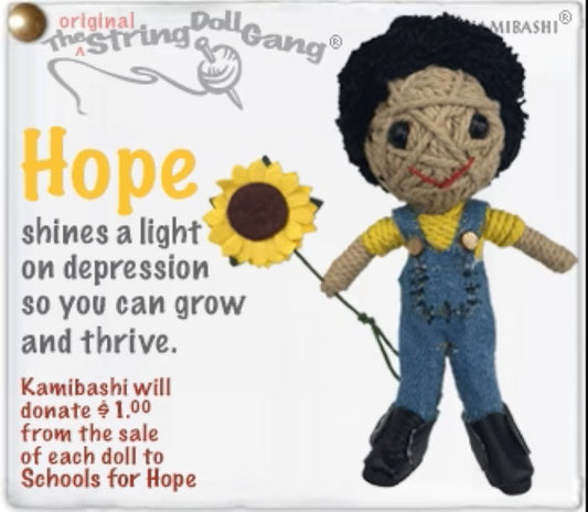 Hope Sunflower String Doll Keychain