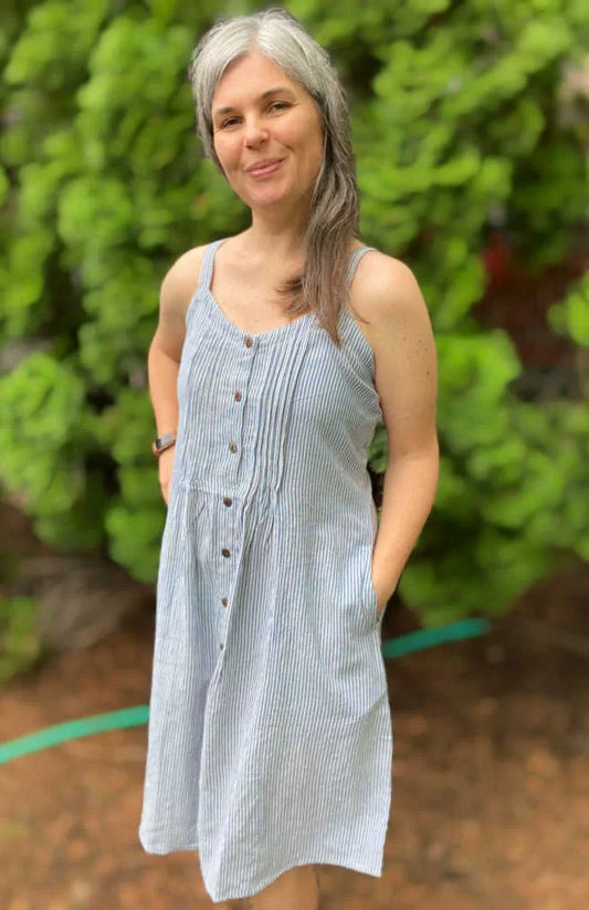 Nautical Stripe Cotton Tank Dress
