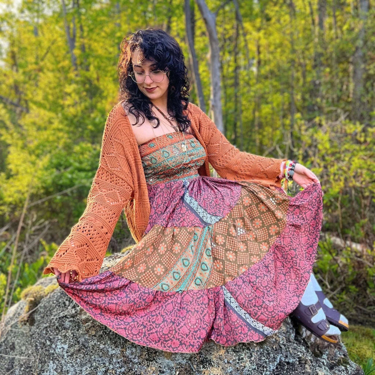 Sedona Patchwork Sari Dress