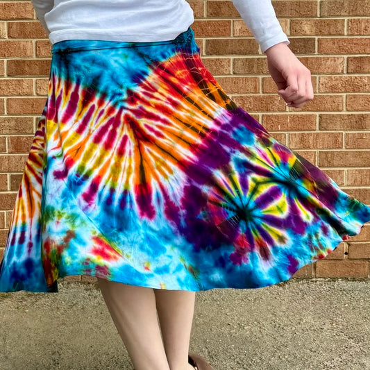 Tie Dye Flared Dance Skirt