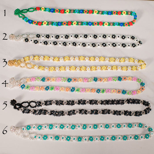 Beaded Flower Jewelry: Choose your Color!