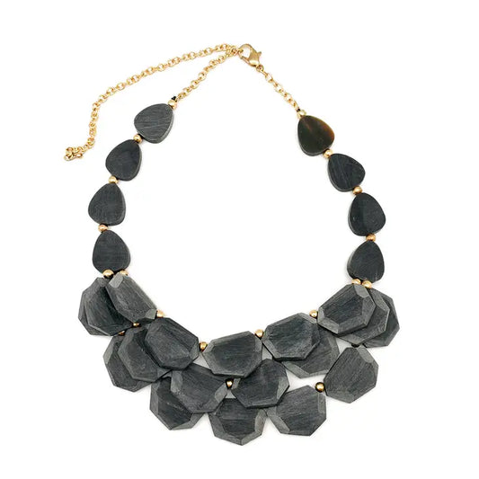 Large Faceted Beads Necklace