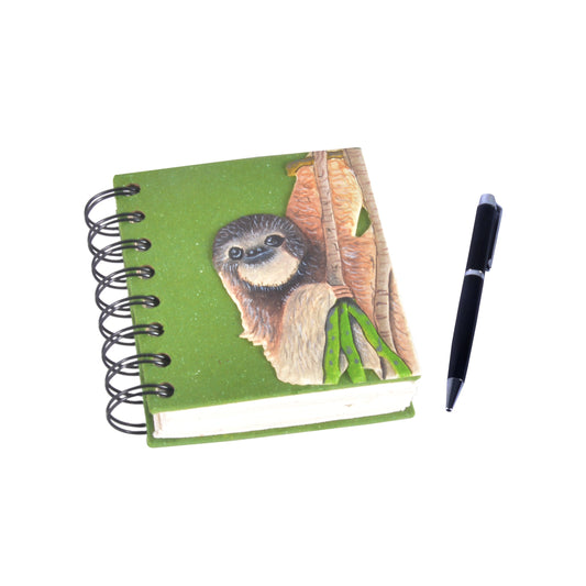 Sloth Dark Green Small Notebook