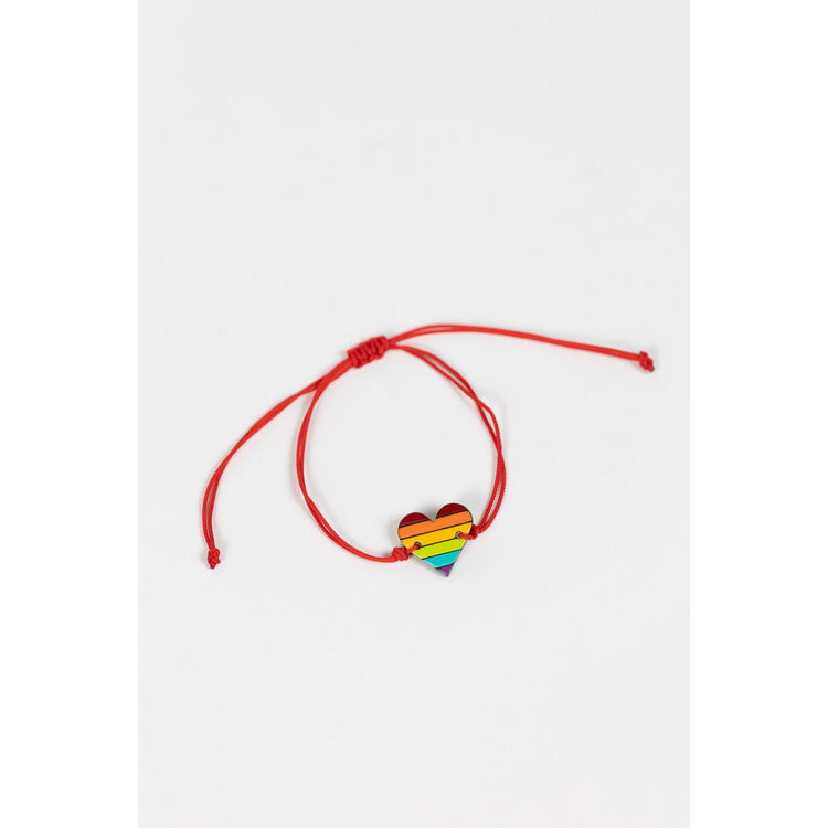Rainbow Heart Gourd Bracelet
