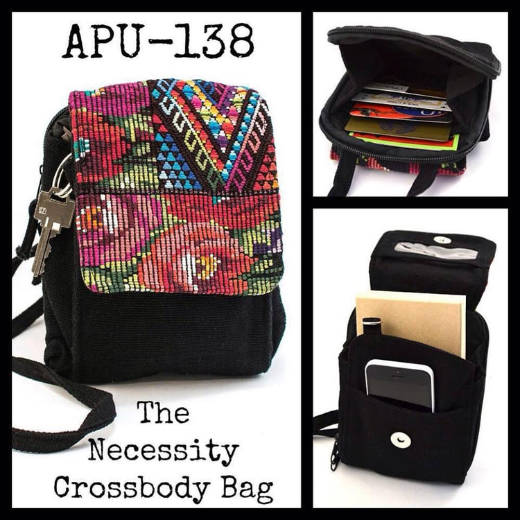 Lucia's World Emporium Fair Trade Handmade Guatemalan Necessity Crossbody Bag