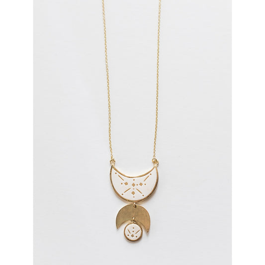 Moon child necklace white