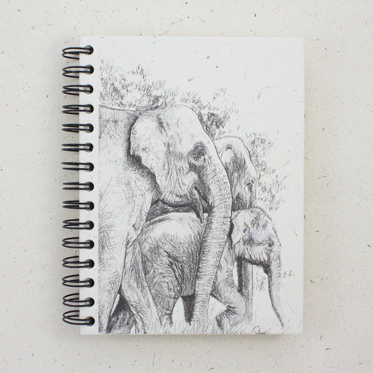 Large Notebook Elephant Family