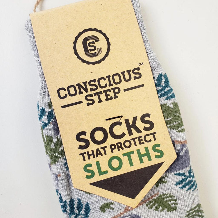 grey blue green conscious step socks protect sloths