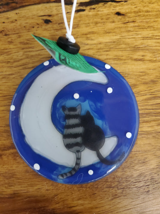 Cats On the Moon Ornament