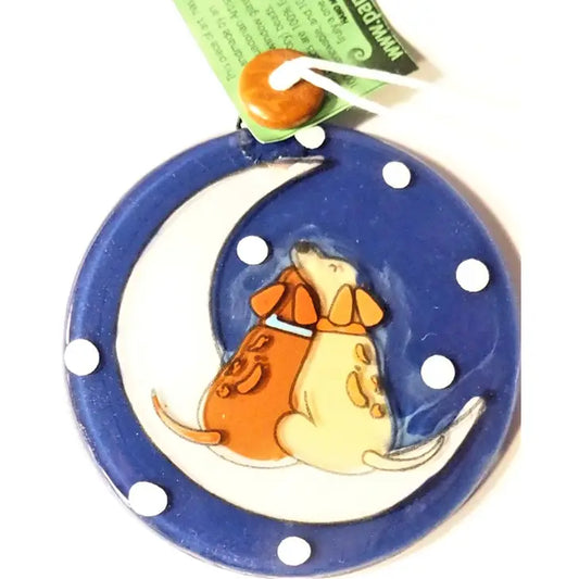 Dogs On the Moon Ornament