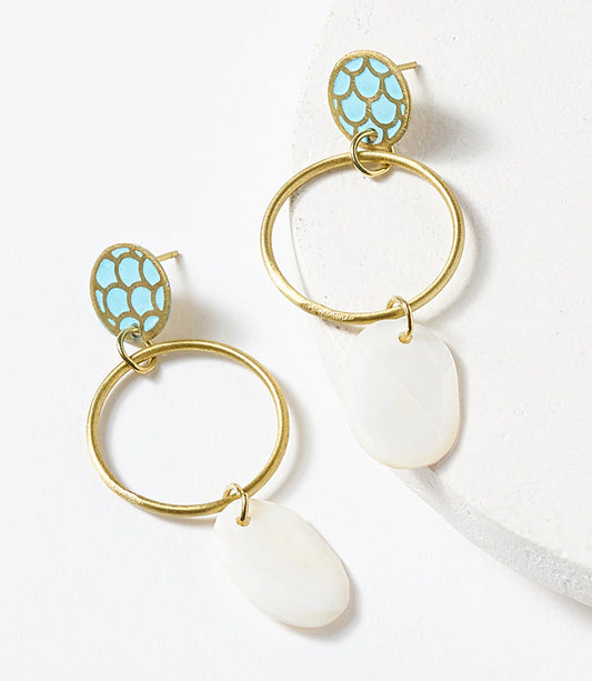 Dhavala Earrings Teal Drop