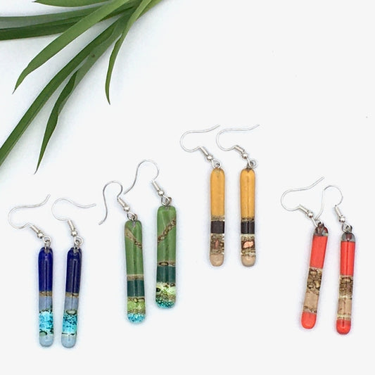 Long Stem Glass Earrings