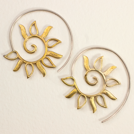 Earring Spiral Sun