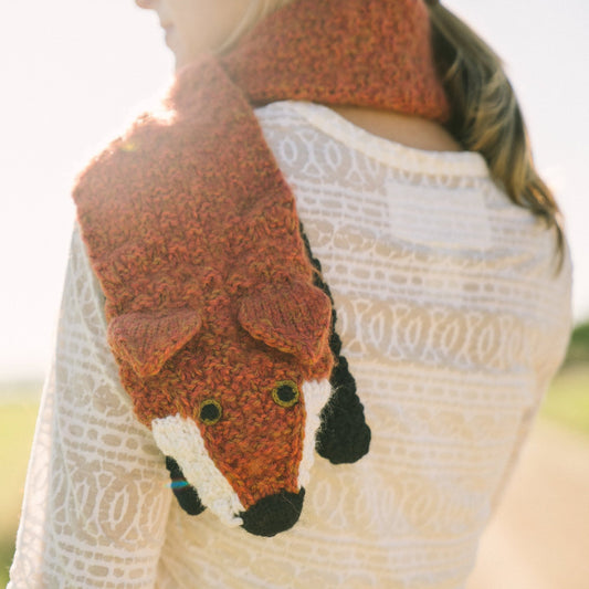 Fair Trade Animal Scarf, Fox, from Peru and Bolivia