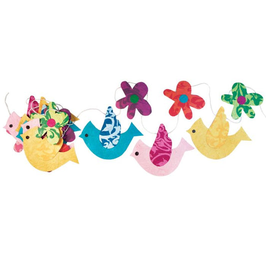 Flower and Bird Nature Garland