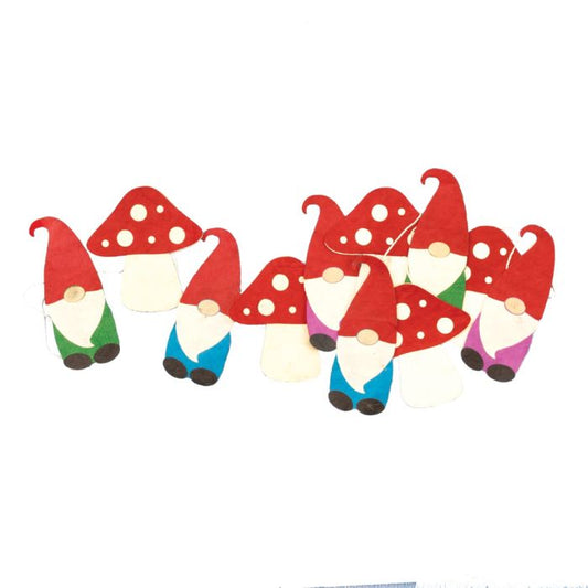 Eco Garland: Gnome & Mushroom