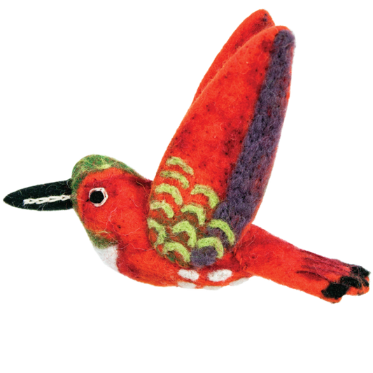 Hummingbird Woolie Bird Ornament