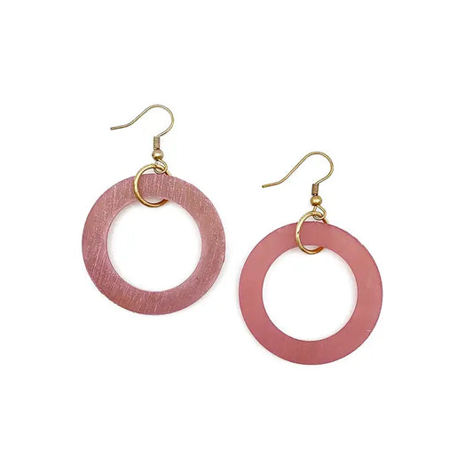 Pastel Pink Hoop Earrings