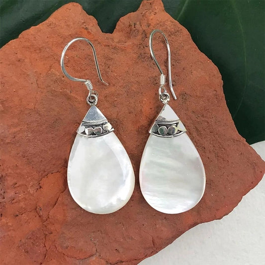 Mother of Pearl Teardrop Earrings