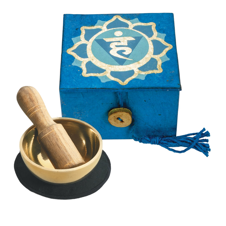 Mini Meditation Bowl Box: Throat Chakra