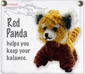 Red Panda String Doll Keychain