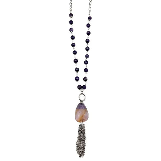 Amethyst and Ametrine Stone Necklace