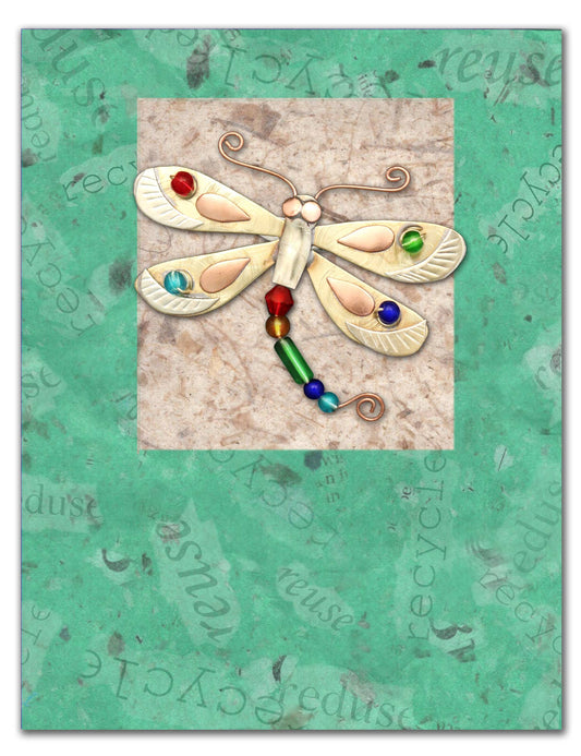 Meadow Dragonfly Pin on a Card